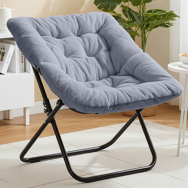Comfy Chair for Adults, Soft Faux Fur Folding Lounge for Bedroom Living Room Dor3