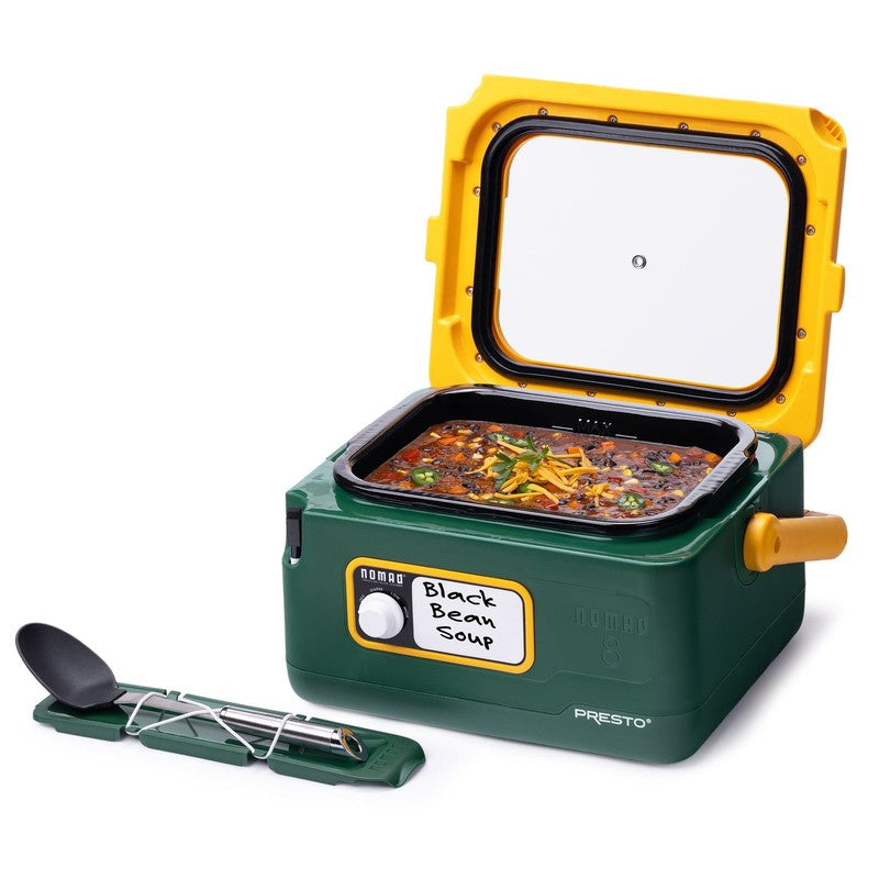 8 Quart Nomad Traveling Slow Cooker, Green/Gold8