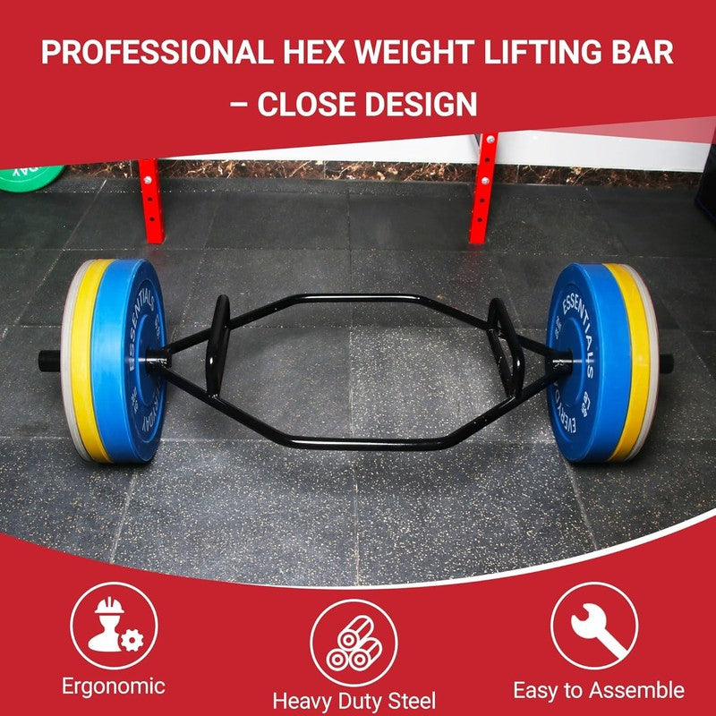Olympic 2in Hex Trap Bar 500lb Open/Closed Rotating Sleeves Black2