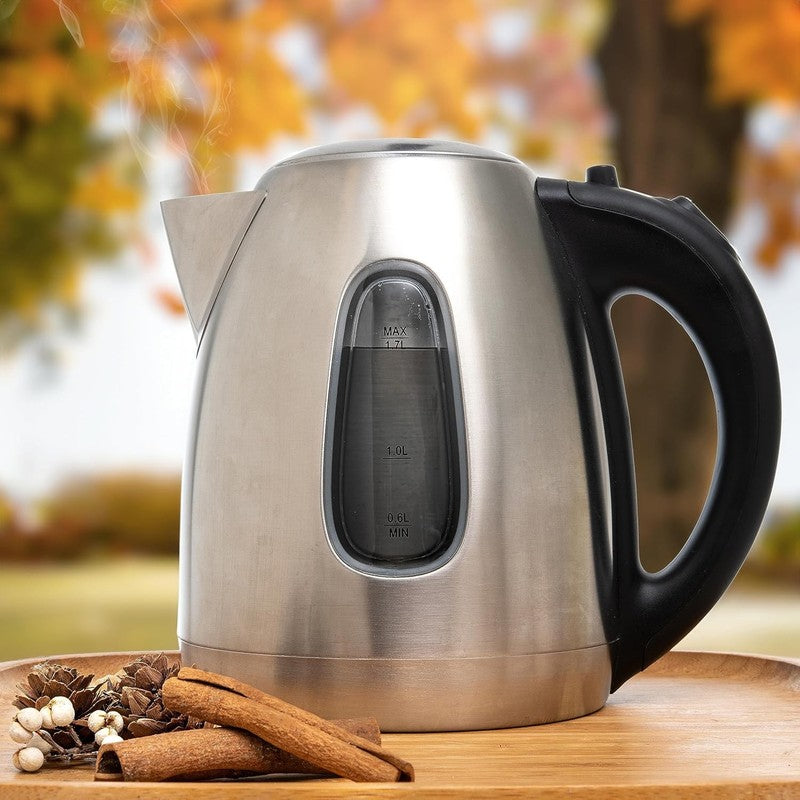 Electric Kettle 1.7L 1500W Stainless Steel Cordless Fast Boil Auto Shut Off4