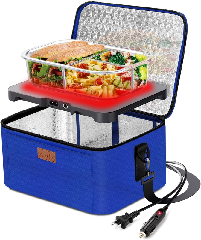 Portable Electric Lunch Box 12V/24V/110V Food Warmer Blue9