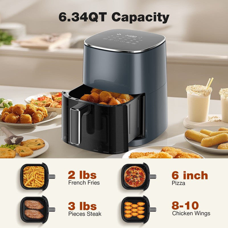 6QT Air Fryer w/ Window, 12-in-1, 400°F, Roast, Bake, Steam, Reheat, Grey4
