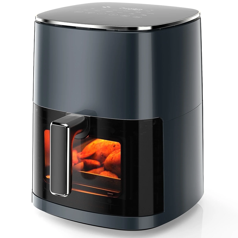 6QT Air Fryer w/ Window, 12-in-1, 400°F, Roast, Bake, Steam, Reheat, Grey10