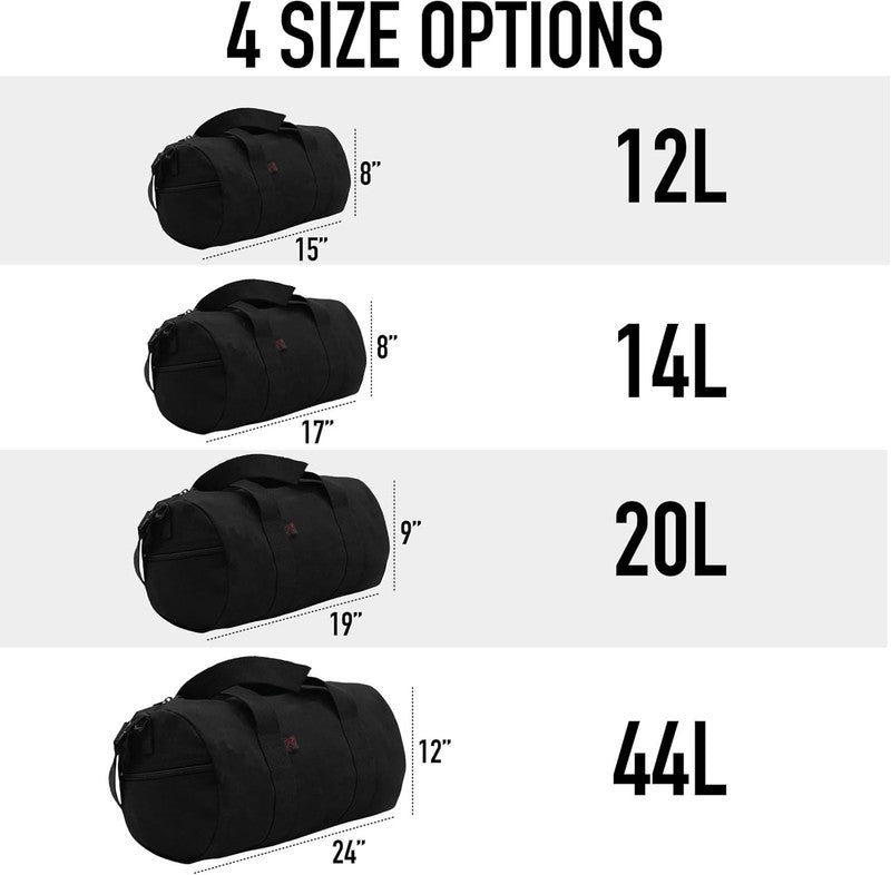 Heavy-Duty Canvas Shoulder Duffle Bag - Rugged Travel Gym Gear Equipment Bag1