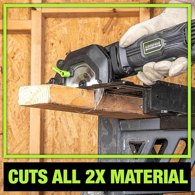 Mini Circular Saw 4 Amp 4-1/2 Inch Carbide Blade Rip Guide Vacuum Adapter New6