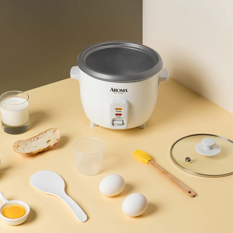  Rice Cooker, 3-Cup (Uncooked) / 6-Cup (Cooked), Small Rice Cooker, Oatmeal Coo6