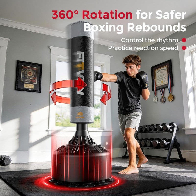 Freestanding Punching Bag w Gloves Heavy Bag Suction Cup Stand Kickboxing1