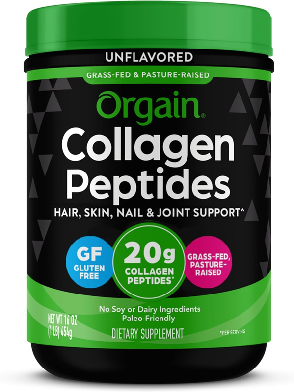 Grass Fed Hydrolyzed Collagen Peptides Powder   20G for Hair, Skin & Joints10