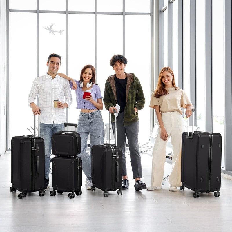 5-Piece Luggage Set with 8 Packing Cubes, Hard Shell Suitcase Set with Spinner W5