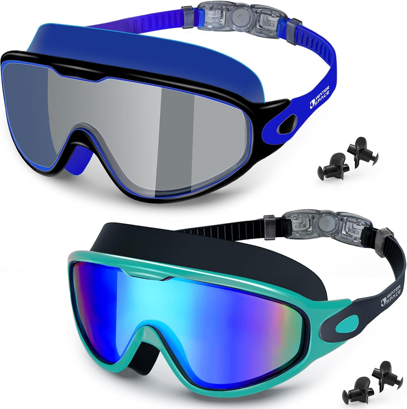 Men Women Swim Goggles 2 Pack Anti Fog 180° Wide View Swimming Goggles11