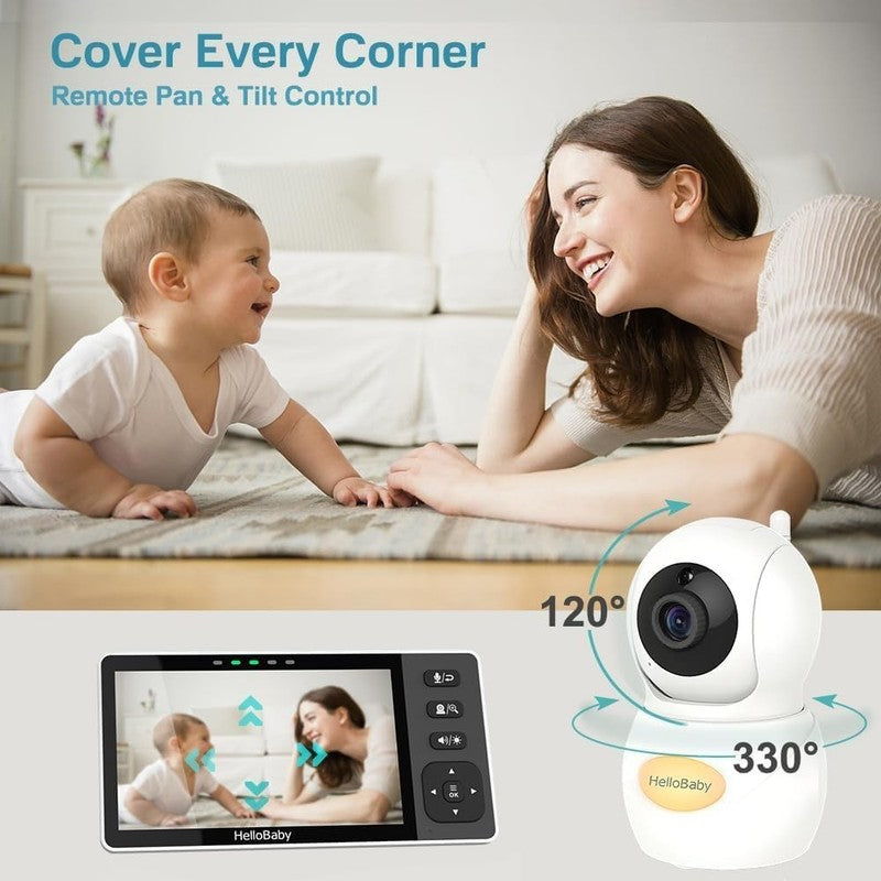 720P HD Baby Monitor with Camera, Audio, Night Light & 1000Ft Range4