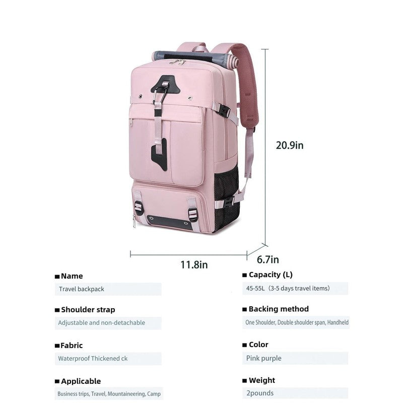 Travel Backpack 50L New Premium   Unisex Extra Large Laptop Backpack for Hiking,3