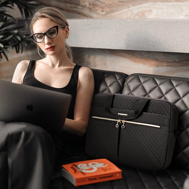 17.3 Inch Laptop Briefcase Messenger Bag Business Work Travel Shoulder Bag Black3