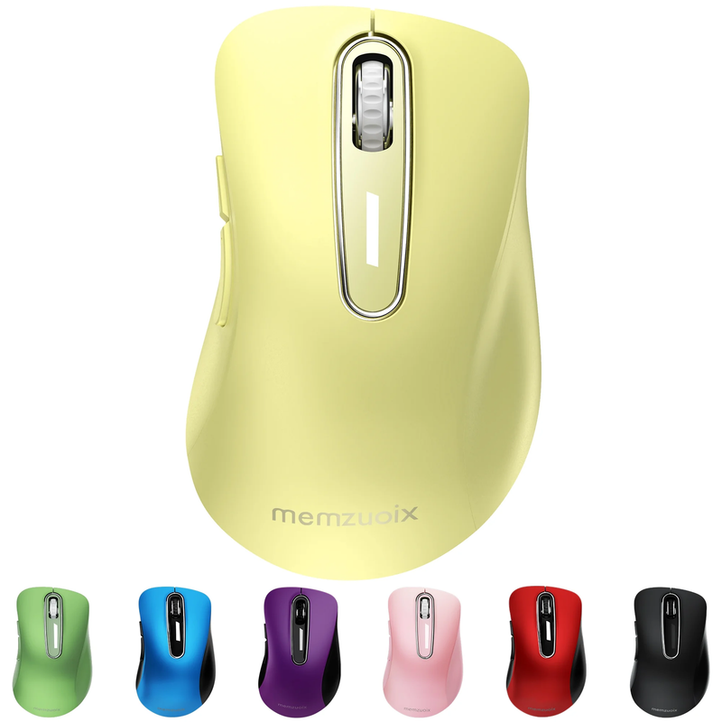2.4GHz Wireless Mouse 1200 DPI 5 Button USB Receiver PC Laptop Light Yellow0