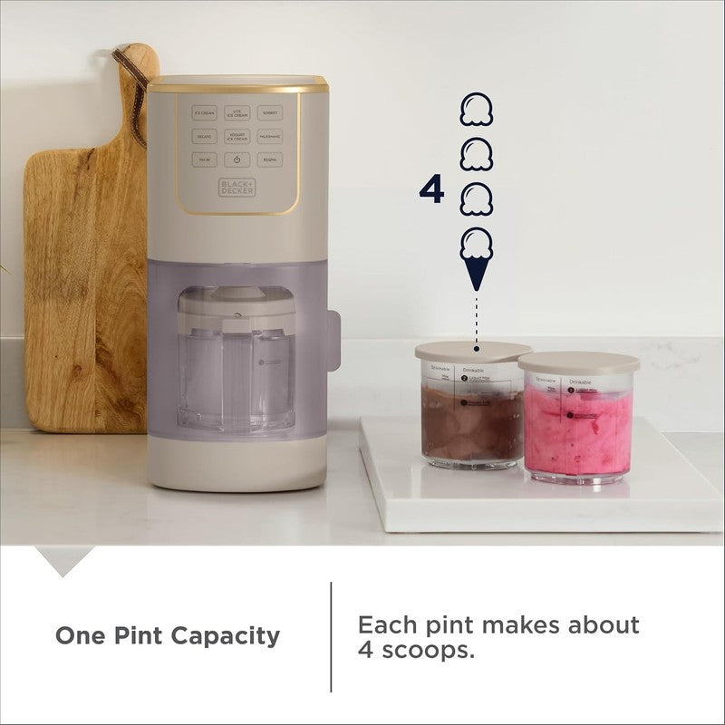 Perfect Pint Ice Cream Maker – Homemade Frozen Dessert Machine for Gelato,4
