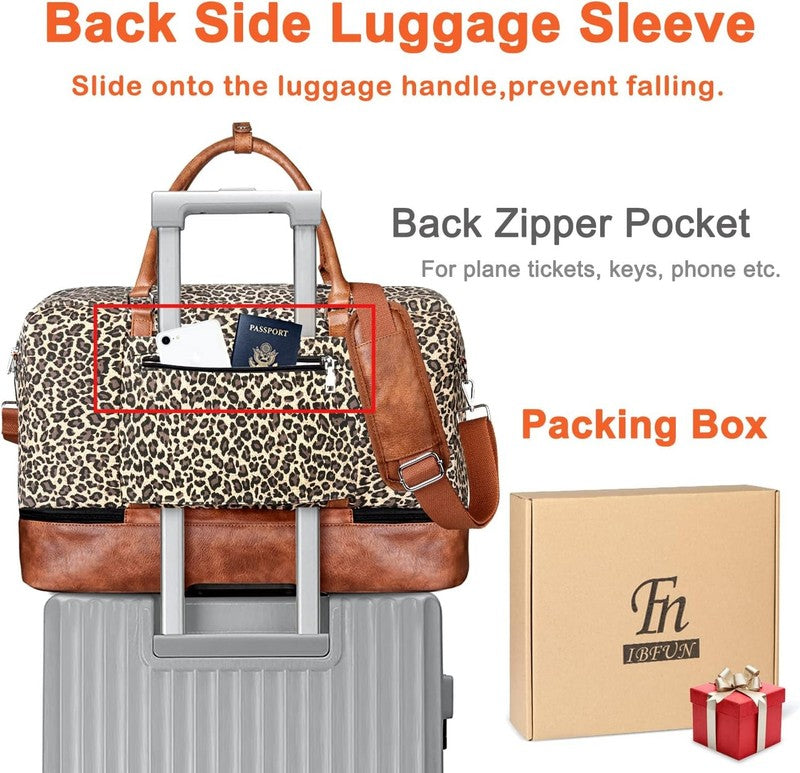 21in Weekender Duffle Bag Women 3Pc Set Carry On Travel Shoe Compartment4