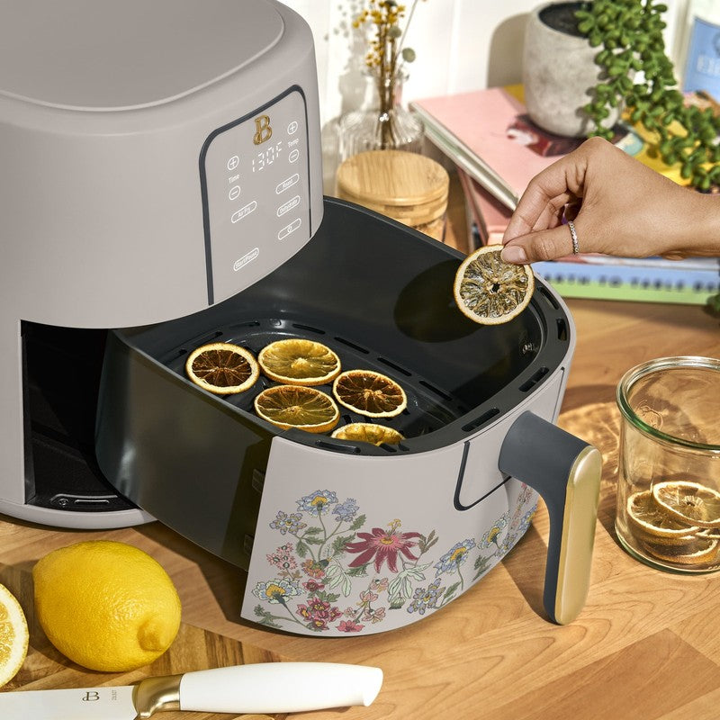 6 Qt Air Fryer w/ Turbocrisp Technology Evergood Ceramic Nonstick Taupe Flower11