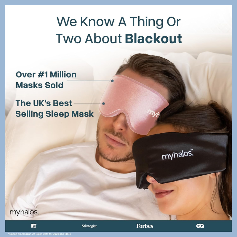 3D Blackout Sleep Mask Memory Foam Eye Mask for Side Sleepers Peach Orange4