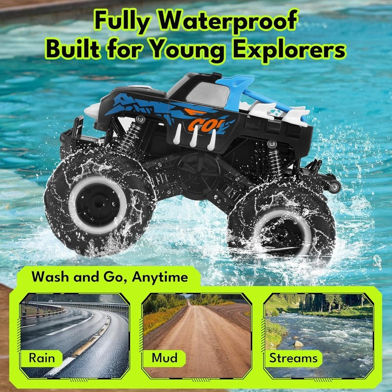 1:16 Waterproof RC Monster Truck   All Terrain Remote Control Car for Kids1