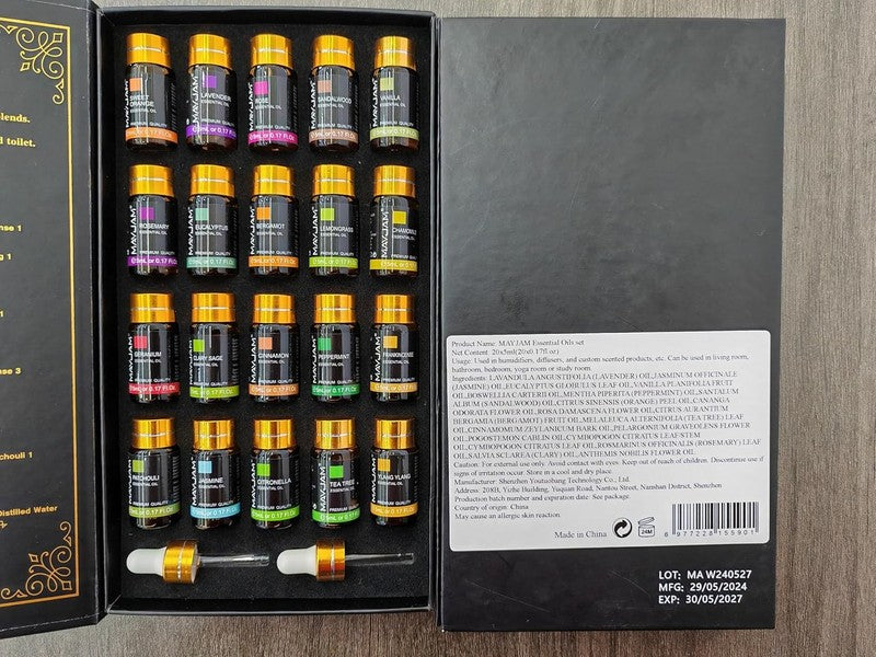 Tea Tree 20 Pcs Pure Essential Oil Gift Set, for Diffuser, Humidifiers, Skin Car7