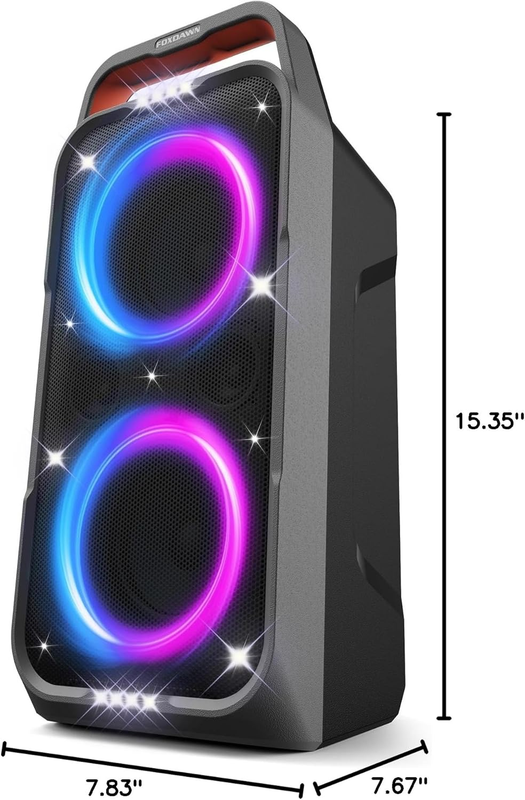 Wireless Boombox Speaker 240W Powerful Bass LED Light Party Outdoor Speaker7