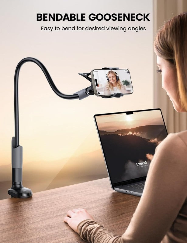 Flexible Gooseneck Phone Holder for Bed & Desk   Fits 4 7" Smartphones1