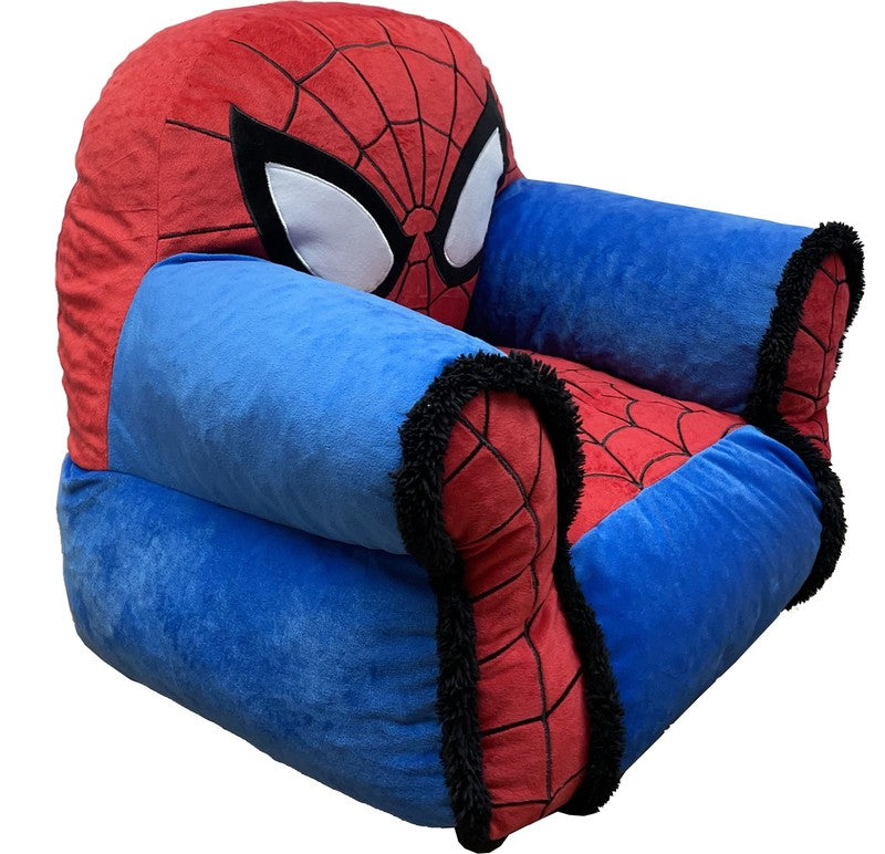 Spiderman Kids Figural Bean Bag Chair with Sherpa Trimming, Multi-Color2