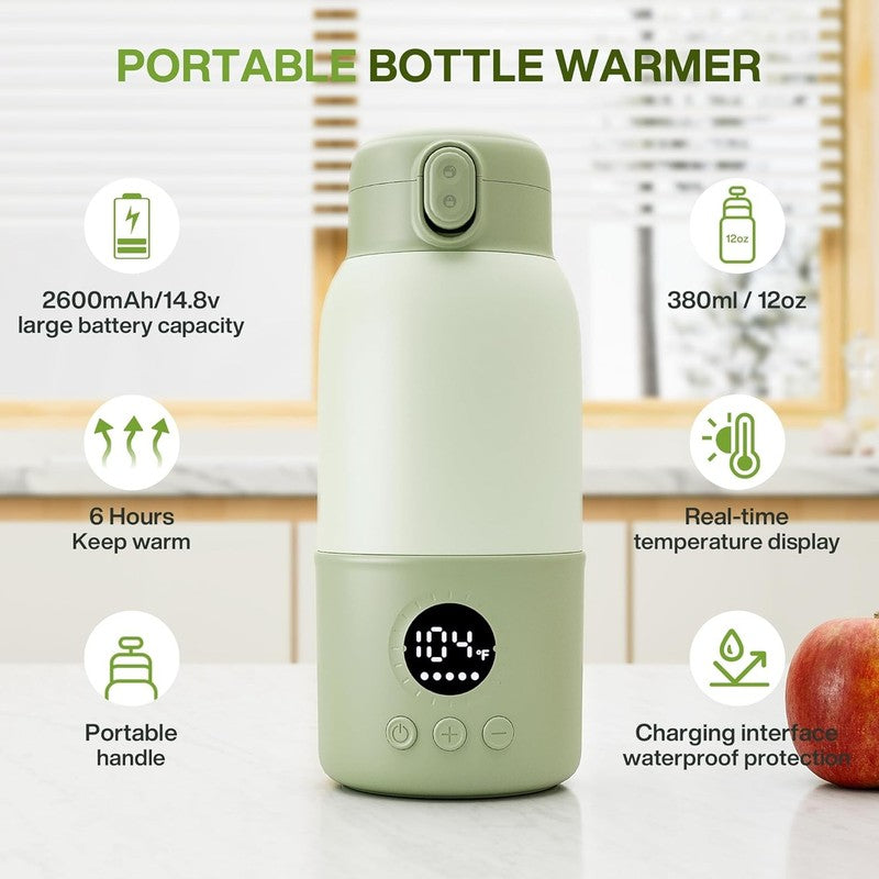 Portable Baby Bottle Warmer 12.8oz Fast Heat Breastmilk Formula Travel2