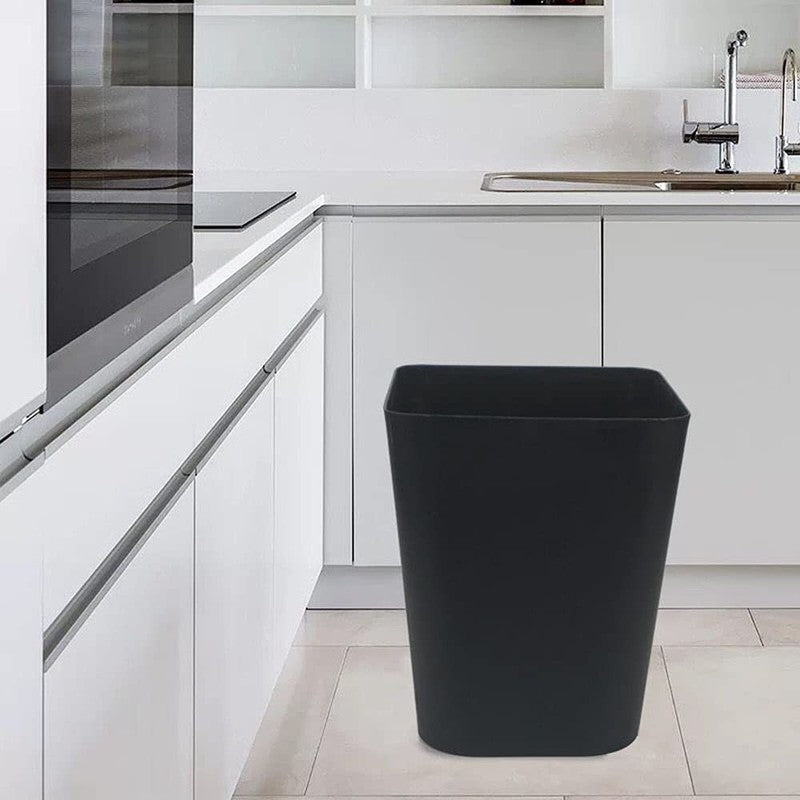 1.6 Gal Black Trash Can 2 Pack for Bathroom, Kitchen, Office Wastebasket3