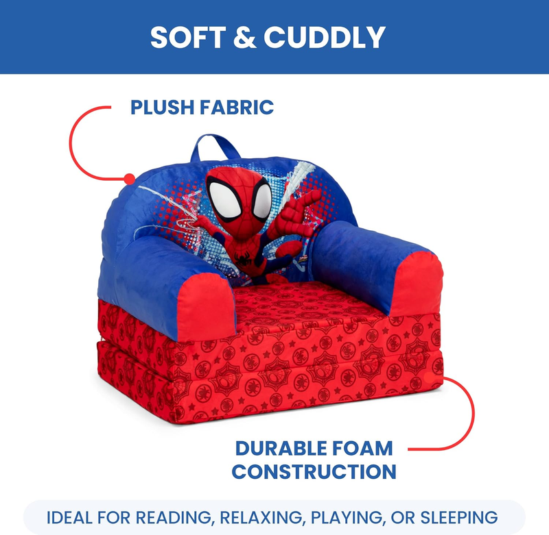  Spidey and His Amazing Friends Cozee Buddy Flip Out Kids Chair, Red7