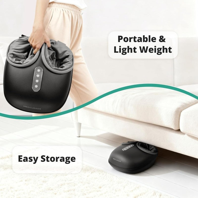 Shiatsu Foot Massager w/ Heat Deep Kneading Pain Relief Fits 13"6