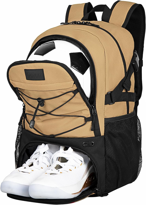 Soccer Basketball Backpack w/ Ball & Shoe Compartment Sports Travel Bag0