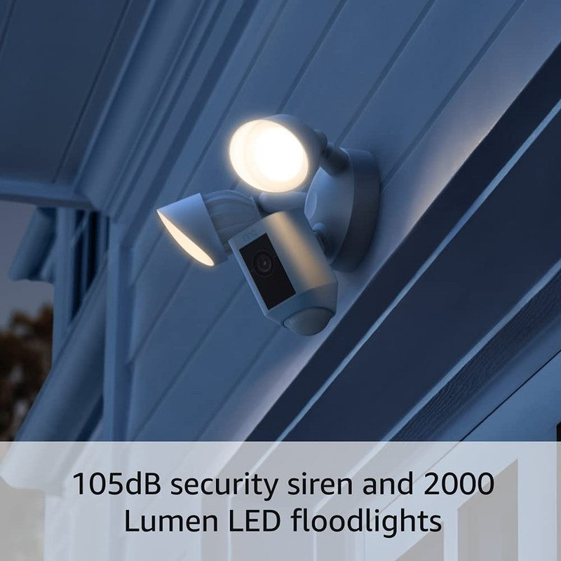 Wired Floodlight Cam with 1080P HD Video & Motion Detection - White4