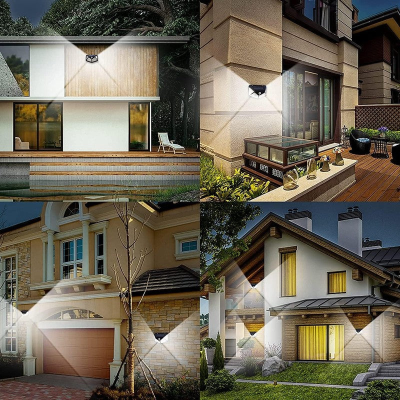 Solar Motion Sensor Lights 6 Pack, 100 LED Waterproof Outdoor Security Lights5
