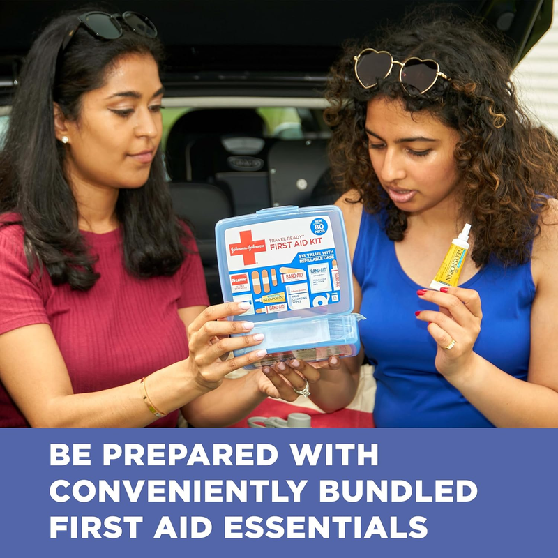 BAND AID Travel Ready First Aid Kit 80 Piece Home Car Camping Emergency5