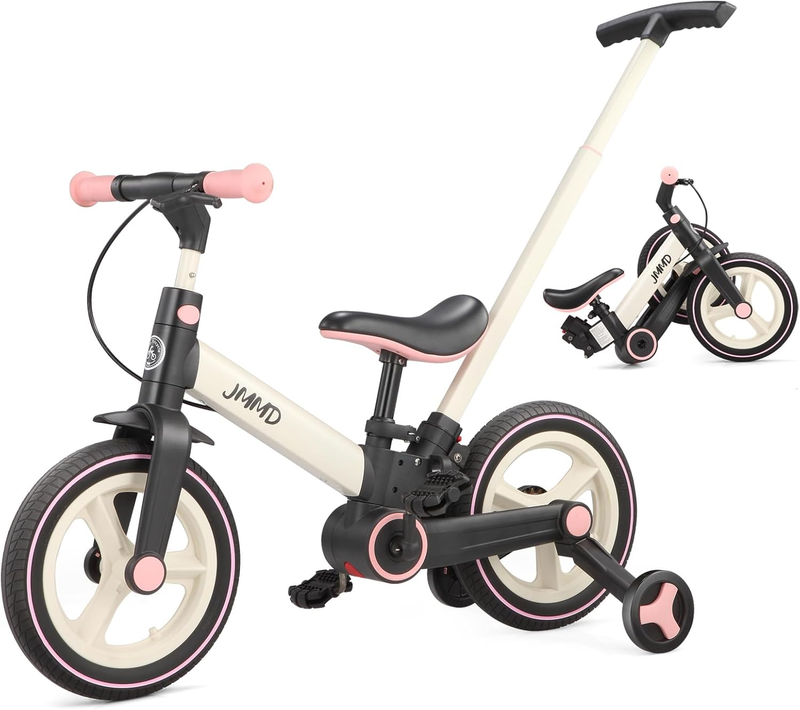6-in-1 Toddler Bike 12" Balance Bike Push Handle Training Wheels Kids10