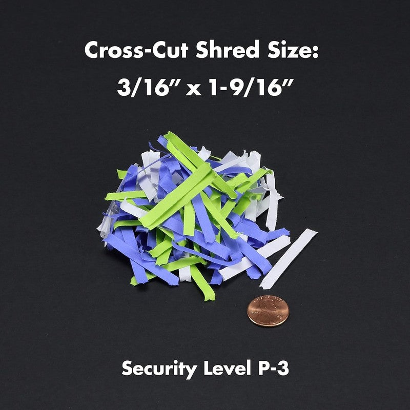 12 Sheet Crosscut Paper & Credit Card Shredder Anti Jam 5.2Gal Wastebasket2