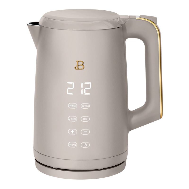 1.7L Electric Kettle 1500W Porcini Taupe by Drew Barrymore, One-Touch0