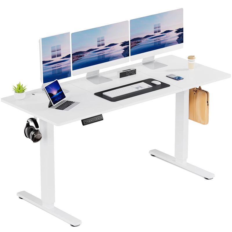 63x24in Electric Height Adjustable Standing Desk Ergonomic Memory T Shaped7