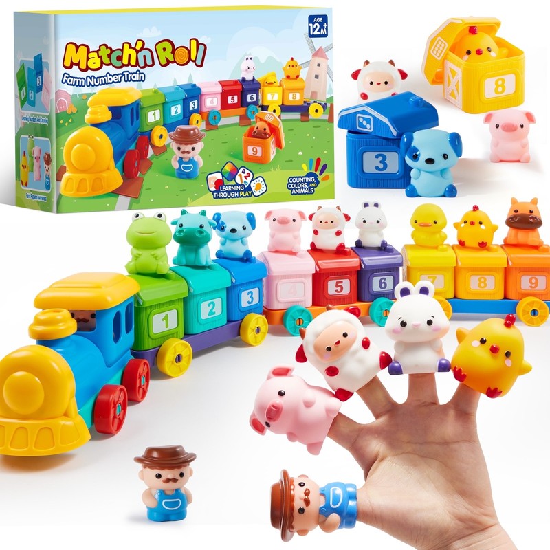 Montessori Learning Toys for Toddlers 1 2 3 Years Old, Counting, Matching & Sort11