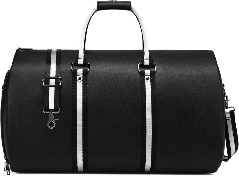 Men Leather 2in1 Garment Duffle Bag Waterproof Suit Travel Carry On0