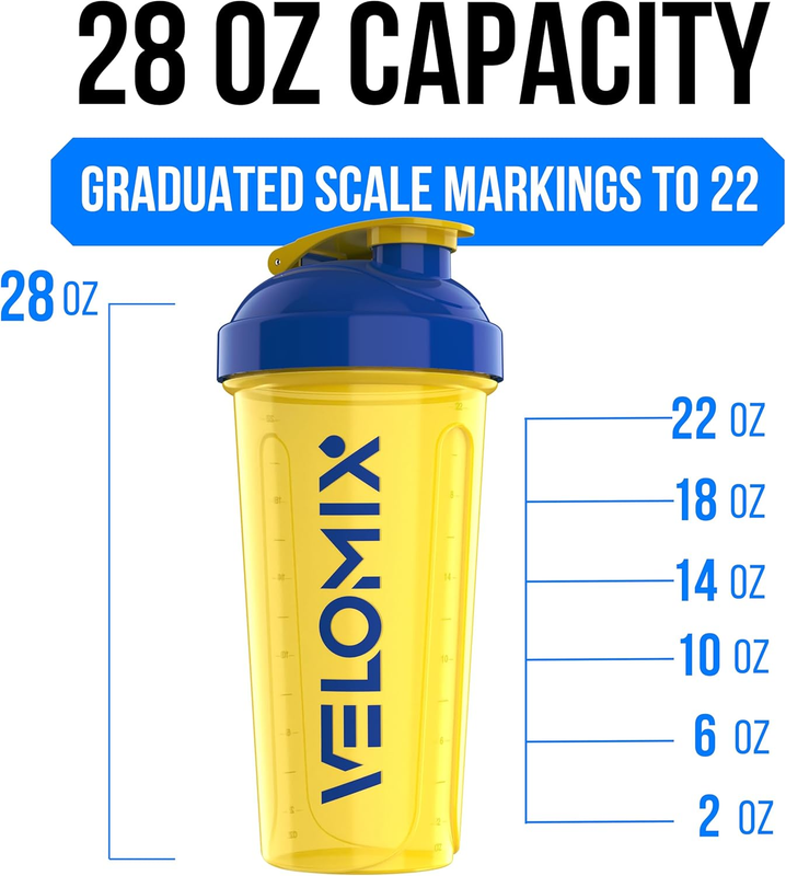 2 Pack 28oz Protein Shaker Bottles Wire Whisk Leakproof Stand Strong3