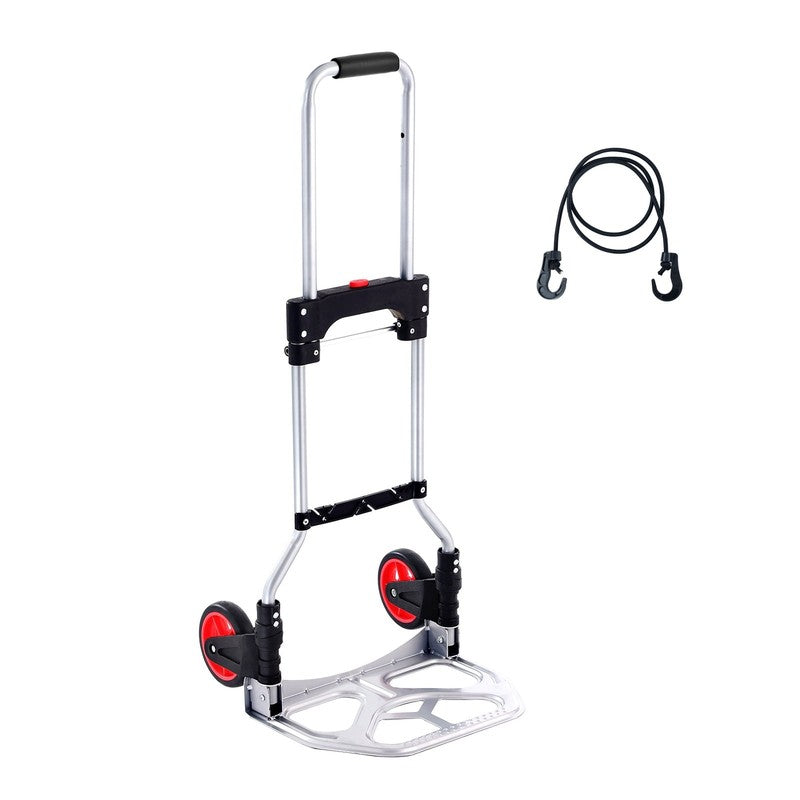 Folding Hand Truck Aluminum Luggage Trolley Cart Dolly 176 Lbs Bungee Cord8