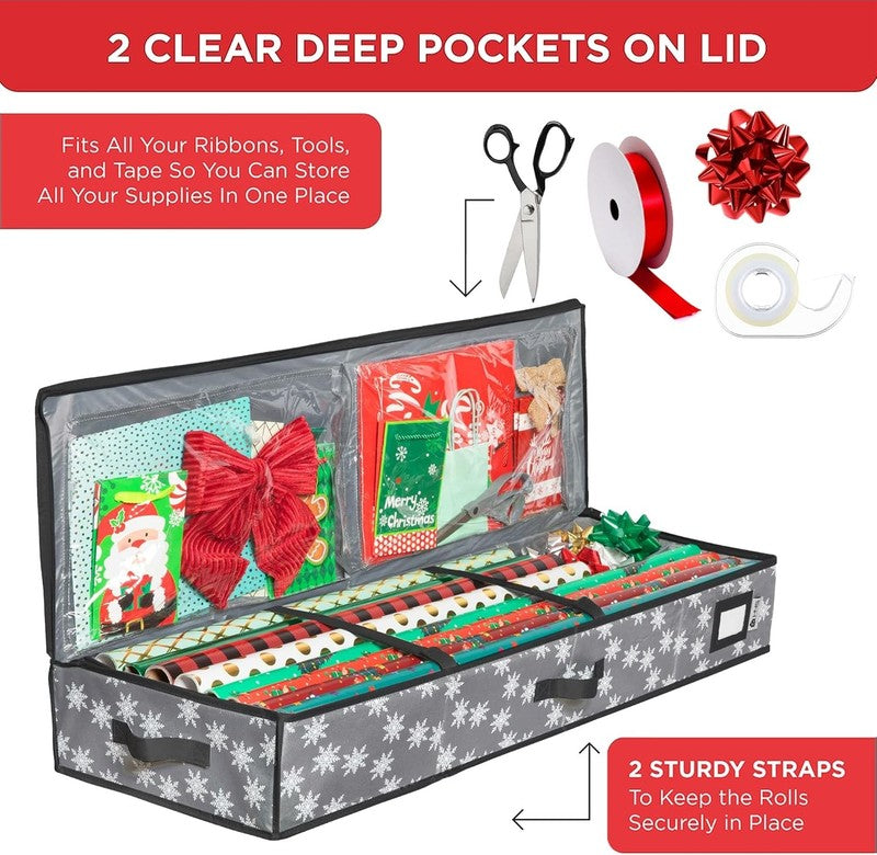Wrapping Paper Storage Container – Fits up to 27 Rolls 1 3/8” Diam.   Underbed G3