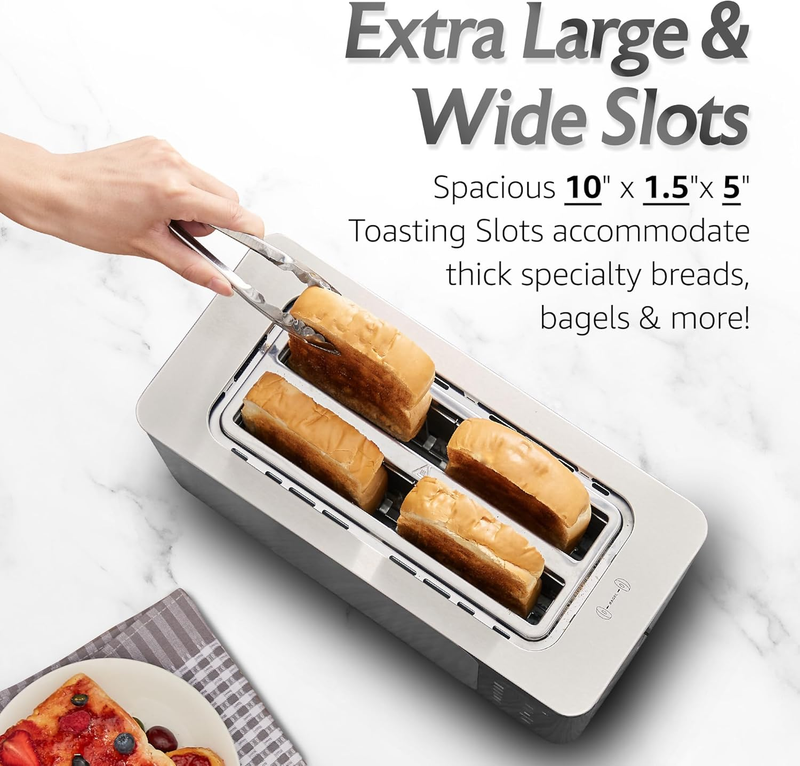 ECT5924D SmartToast 4 Slice Digital Toaster Touchscreen Stainless3