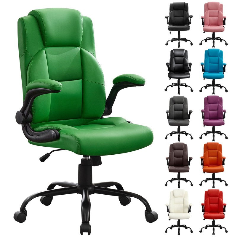 Leather Office Chair, Big and Tall Office Chair 400LBS Wide Seat Ergonomic Compu2