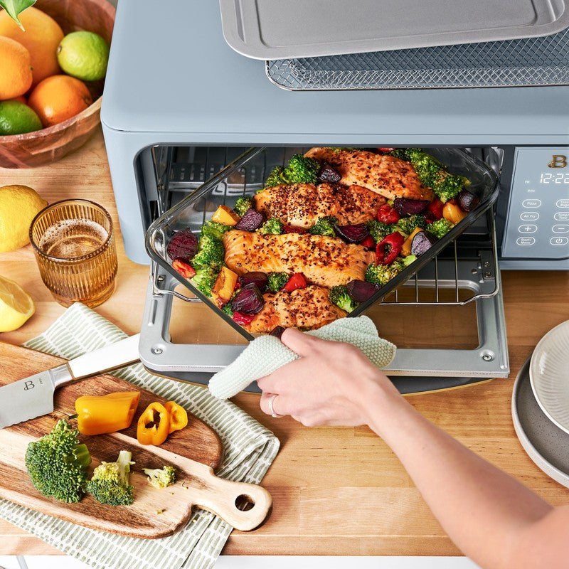 Drew Barrymore Infrared Air Fryer Toaster Oven 9-Slice 1800W Cornflower Blue1