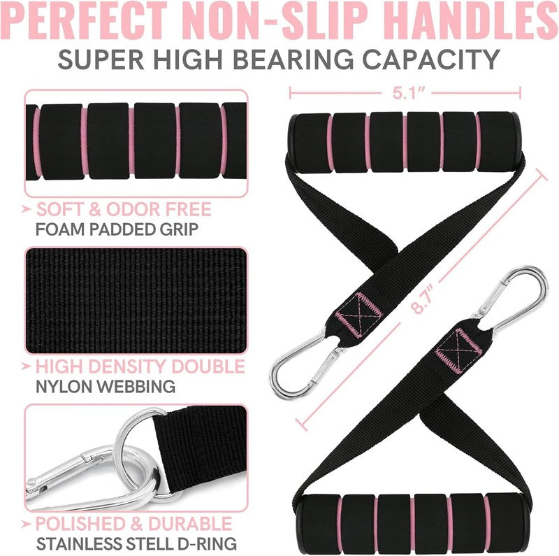 Resistance Bands w/ Handles Door Anchor Stretch Bands for Home Gym Workout4