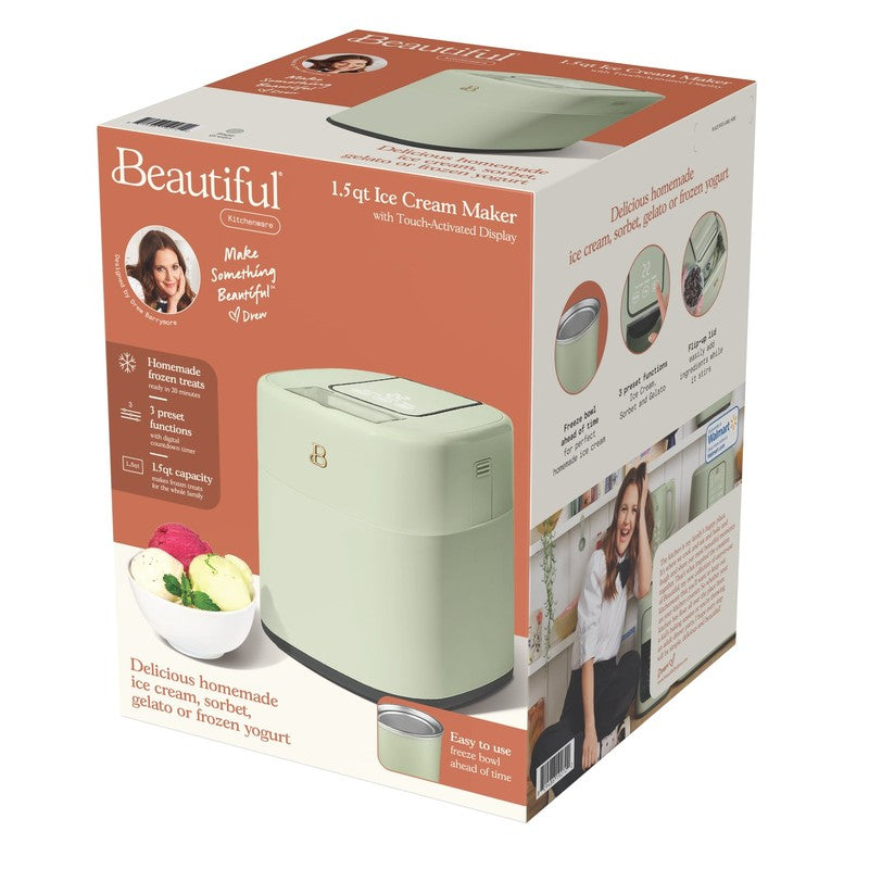 1.5 Qt Ice Cream Maker w/ Touch Display Sage Green by Drew Barrymore6