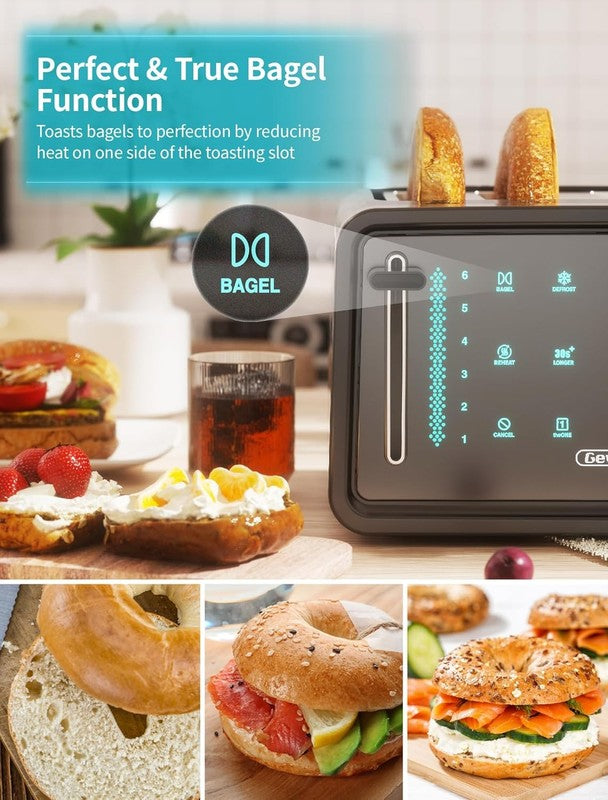 4 Slice Toaster with LED Touchscreen, Dual Controls & 6 Shade Settings3